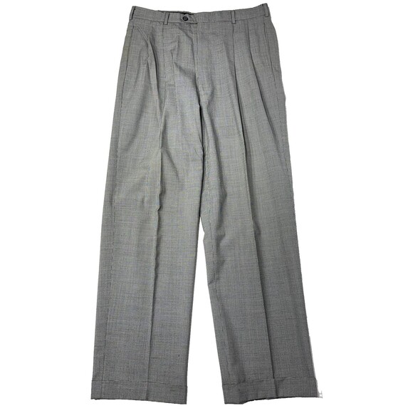VTG 90s Brooks Brothers 3-Button Suit USA Gray Micro Houndstooth Wool Men’s 41L - Picture 14 of 16